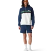 Renk Bloklu Çeyrek Fermuarlı Kapüşonlu Sweatshirt