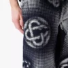 Sedefli Monogram Denim Şortlar Sedefli Monogram Denim Şortlar