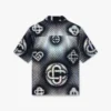 Sedefli Monogram Kısa Kollu Denim Gömlek Sedefli Monogram Kısa Kollu Denim Gömlek