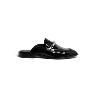 Siyah Bambu Slip-on Loafer