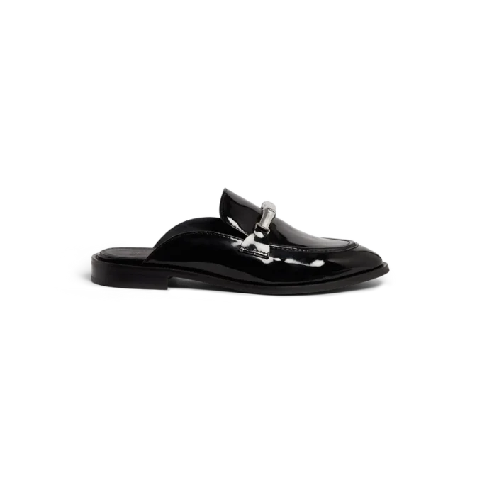 Siyah Bambu Slip-on Loafer