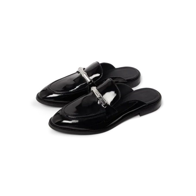 Siyah Bambu Slip-on Loafer