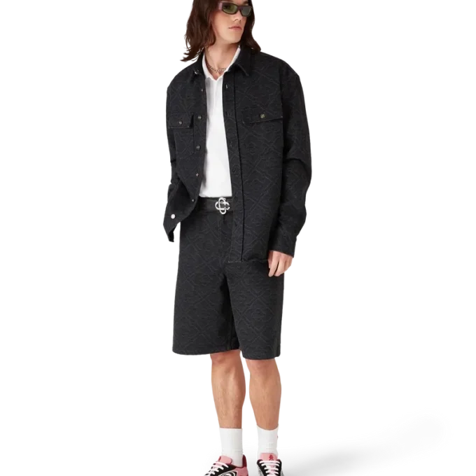 Siyah Lazer Uzun Kollu Denim Gömlek Siyah Lazer Uzun Kollu Denim Gömlek