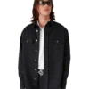 Siyah Lazer Uzun Kollu Denim Gömlek Siyah Lazer Uzun Kollu Denim Gömlek