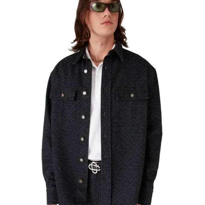 Siyah Lazer Uzun Kollu Denim Gömlek Siyah Lazer Uzun Kollu Denim Gömlek