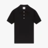 Siyah Pointelle Monogram Kısa Kollu Polo Şort Gömleği Siyah Pointelle Monogram Kısa Kollu Polo Şort Gömleği