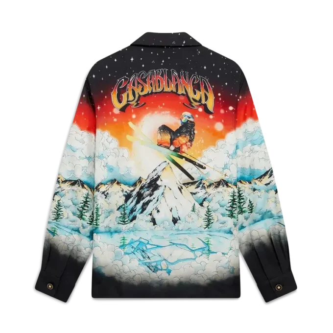 Ski Lake Uzun Kollu İpek Twill Gömlek Ski Lake Uzun Kollu İpek Twill Gömlek