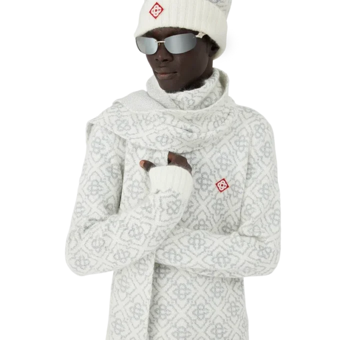 Ski Monogram Mohair Eşarp