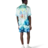 Surf Lotus Kısa Kollu İpek Gömlek Şortlar Surf Lotus Kısa Kollu İpek Gömlek Şortlar