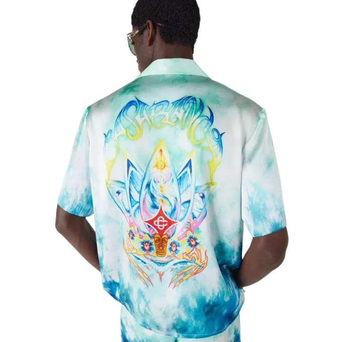 Surf Lotus Kısa Kollu İpek Gömlek Şortlar Surf Lotus Kısa Kollu İpek Gömlek Şortlar