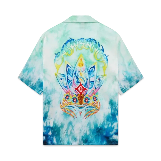 Surf Lotus Kısa Kollu İpek Gömlek Şortlar Surf Lotus Kısa Kollu İpek Gömlek Şortlar