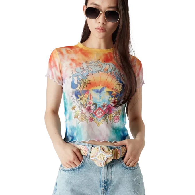 Surf Trip Tie Dye Mesh Tişört Surf Trip Tie Dye Mesh Tişört