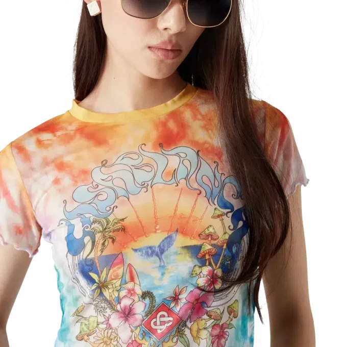 Surf Trip Tie Dye Mesh Tişört Surf Trip Tie Dye Mesh Tişört