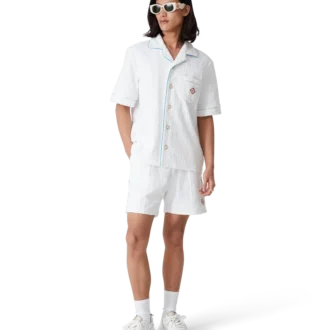 Tenis Çizgili Havlu Kumaş Gömlek