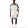 Tenis Pamuklu Kroşe Kısa Kollu Gömlek Şortları Tenis Pamuklu Kroşe Kısa Kollu Gömlek Şortları