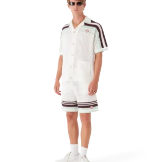 Tenis Pamuklu Kroşe Kısa Kollu Gömlek Şortları