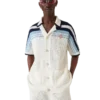 Tenis Pamuklu Kroşe Kısa Kollu Gömlek Şortları Tenis Pamuklu Kroşe Kısa Kollu Gömlek Şortları