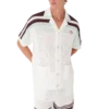 Tenis Pamuklu Kroşe Kısa Kollu Gömlek Şortları Tenis Pamuklu Kroşe Kısa Kollu Gömlek Şortları