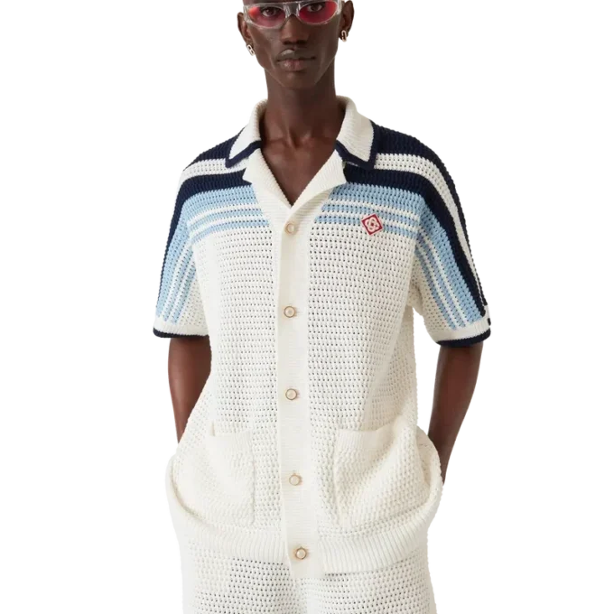 Tenis Pamuklu Kroşe Kısa Kollu Gömlek Şortları Tenis Pamuklu Kroşe Kısa Kollu Gömlek Şortları
