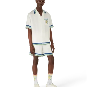 Tennis Mascot Kısa Kollu İpek Twill Gömlek