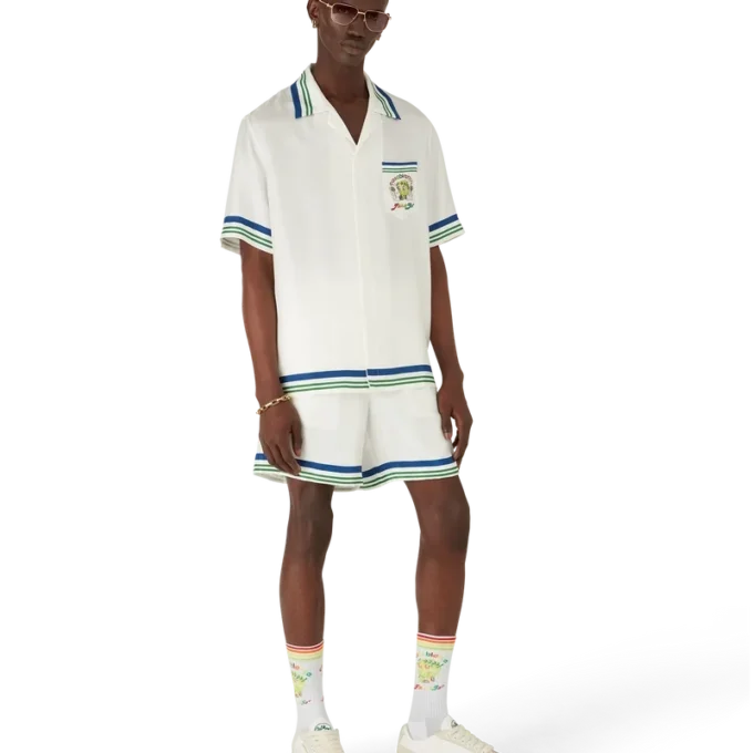 Tennis Mascot Kısa Kollu İpek Twill Gömlek Tennis Mascot Kısa Kollu İpek Twill Gömlek