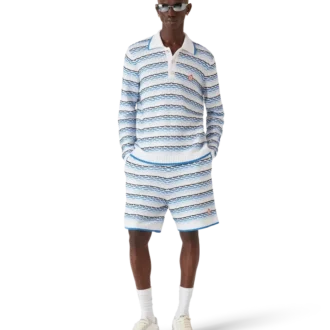Tuck Stitch Uzun Kollu Polo Gömlek Tuck Stitch Uzun Kollu Polo Gömlek