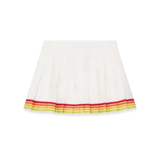 Turuncu Mascot Pileli İpek Twill Etek