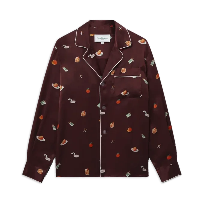 Vices İpek Saten Pijama Gömleği