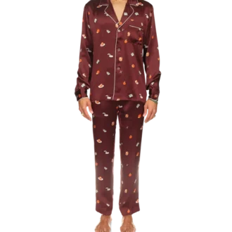 Vices İpek Saten Pijama Gömleği