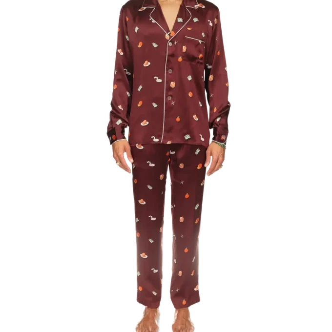 Vices İpek Saten Pijama Gömleği