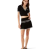 Viskon Pileli Mini Etek Viskon Pileli Mini Etek