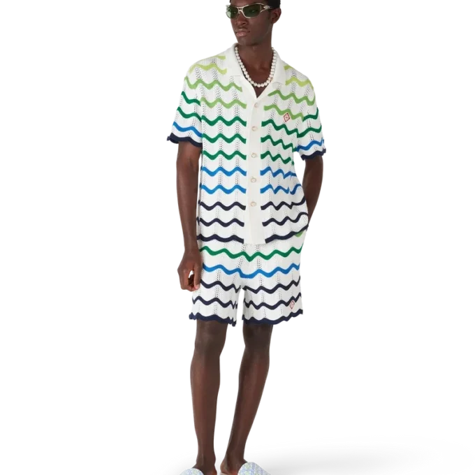 Wave Örgü Şortlar