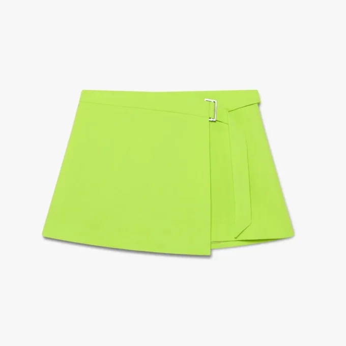 Yeşil Krep Mini Etek