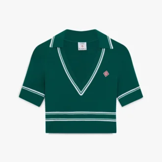 Yeşil Kısa Triko Polo Yaka Gömlek