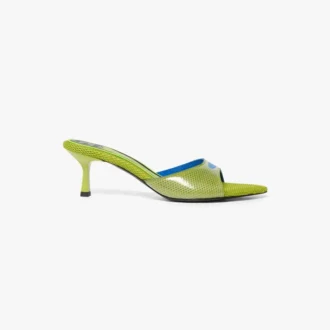 Yeşil Topuklu Mule Sandaletler