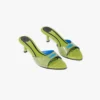 Yeşil Topuklu Mule Sandaletler