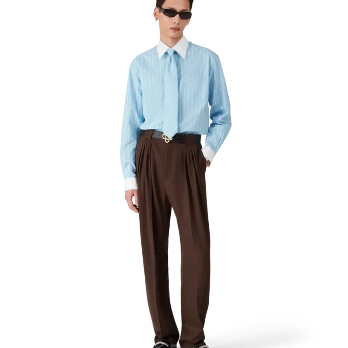 Yün Beş Pileli Pantolonlar Yün Beş Pileli Pantolonlar